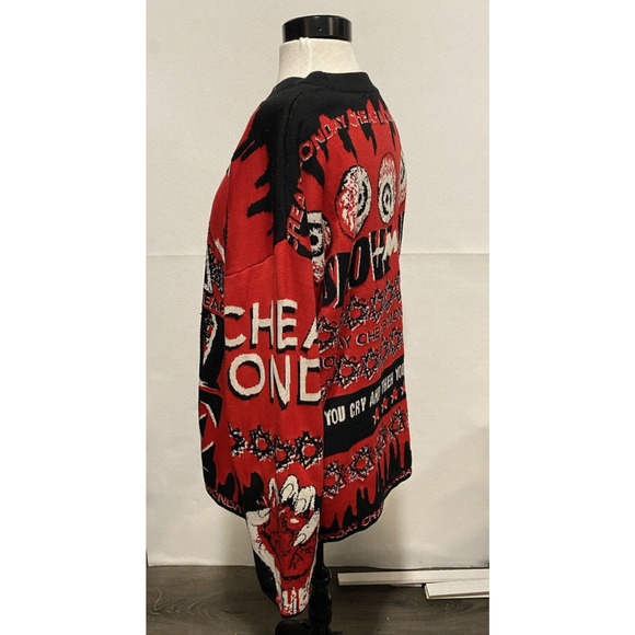 Cheap Monday Unisex Medium Stranger Than‎ Fiction Knit Show Me Love Sweater - Picture 4 of 16